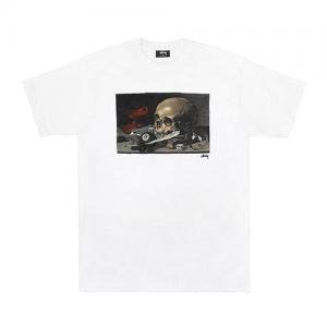 SKULL PAINTING TEE-WHT