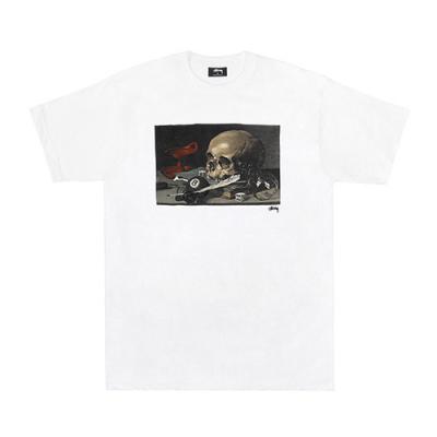 SKULL PAINTING TEE-WHT