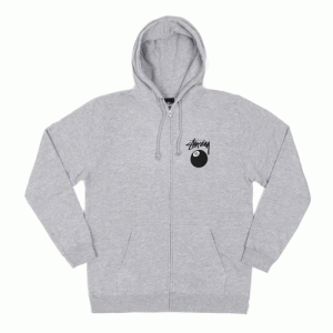 8 BALL ZIP HOOD-GREY