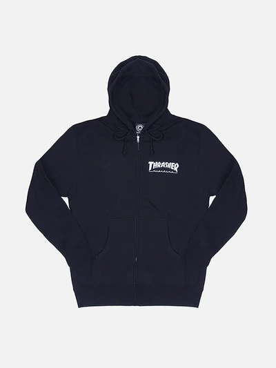 트레셔 로고 후드집업 NAVY