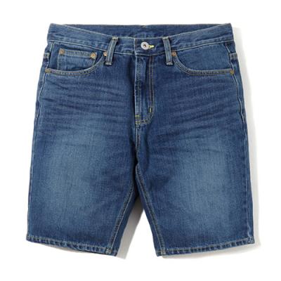 WASHED DENIM SHORTS (ESVD04)-[INDIGO]