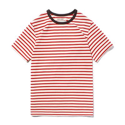 SHORT SLEEVE BORDER T-SHIRT [RED]