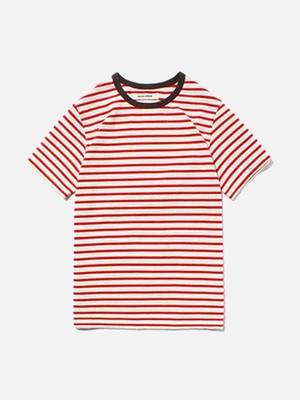 SHORT SLEEVE BORDER T-SHIRT [RED]