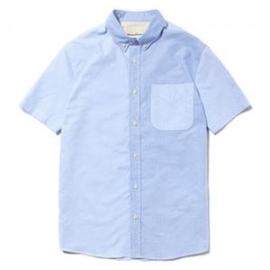 SHORT SLEEVE COTTON SHIRTS [BLUE]