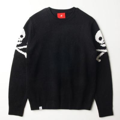 [WHYWORKS] CURSE: SKULL KNIT - BLK