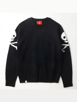 [WHYWORKS] CURSE: SKULL KNIT - BLK