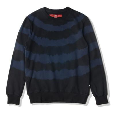 [WHYWORKS] GRADATION STRIPE SWEATSHIRTS_BLK