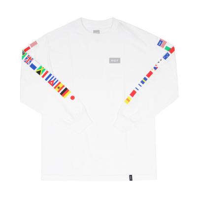 FLAG L/S TEE-WHT