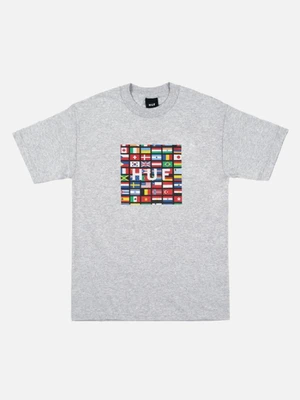 FLAG BOX LOGO TEE-GREY