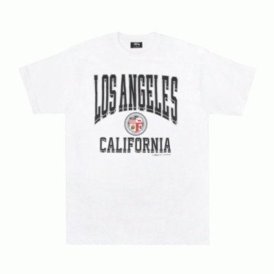 LOS ANGELES CALIPORNIA TEE-WHT