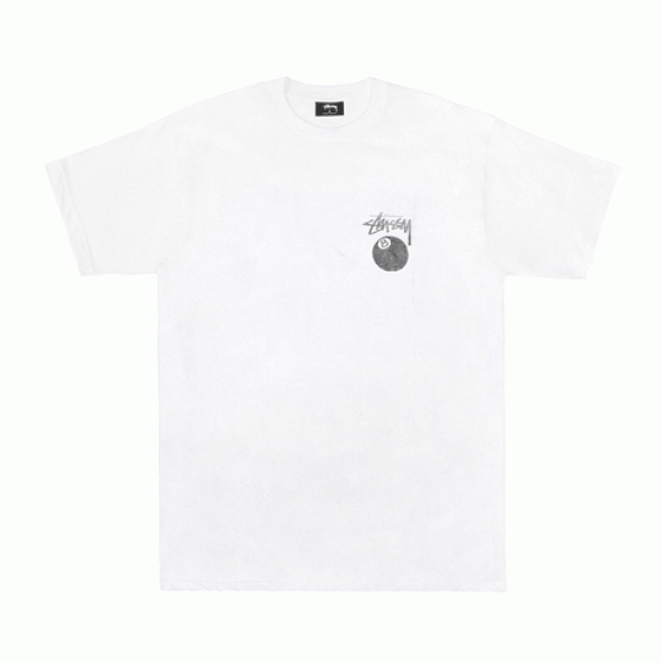 8 BALL STAMP TEE-WHT