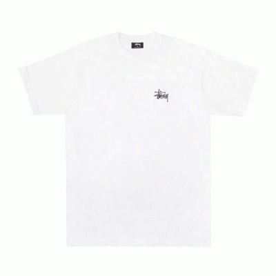 BASIC STUSSY TEE-WHT