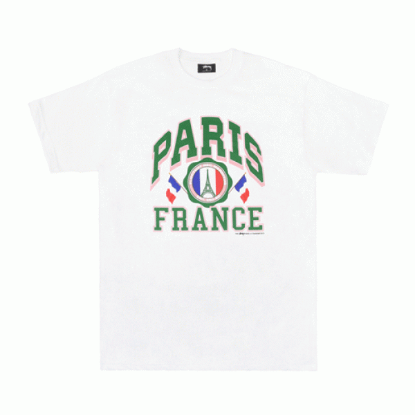 PARIS FRANCE TEE-WHT