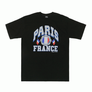 PARIS FRANCE TEE-BLK