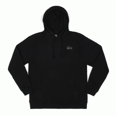 BASIC STUSSY HOOD-BLK(GRY)