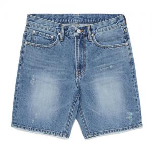 WASHED DENIM SHORTS (FSVD04)-[LIGHT BLUE]