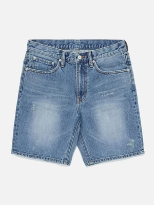 WASHED DENIM SHORTS (FSVD04)-[LIGHT BLUE]
