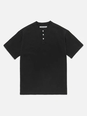S/S HENLEY T-SHIRT FS [BLACK]