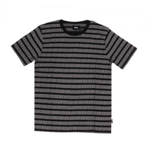 SPIRAL STRIPE CREW-BLK