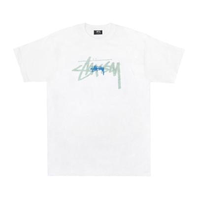 REV. STOCK EMB. TEE-WHT.BLUE