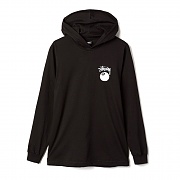 8 BALL STAMP LS HOOD TEE-BLK
