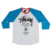 BASEBALL WT RAGLAN-TURQ