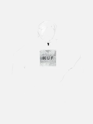 CONCRETE BOX LOGO PULLOVER FLEECE-WHT