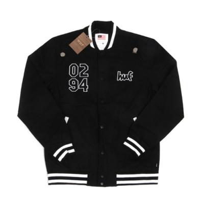 CHUNK VARSITY JACKET-BLK/WHT