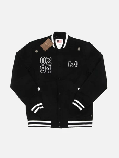 CHUNK VARSITY JACKET-BLK/WHT