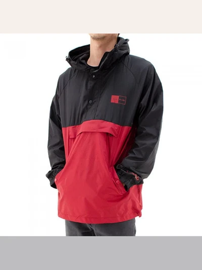 HUF X CHOC PACKABLE ANORAK-BLK/RED