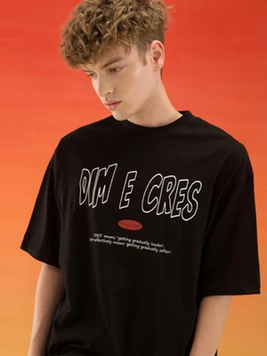 LINE LOGO BOXY T-SHIRT_BLACK