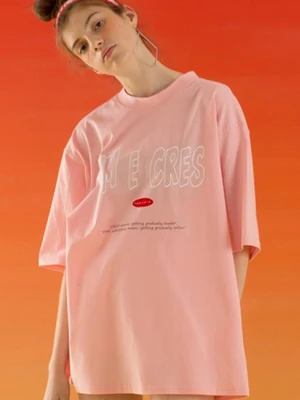 LINE LOGO BOXY T-SHIRT_PINK