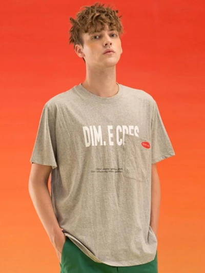 POCKET POINT BOXY HALF TEE_GREY