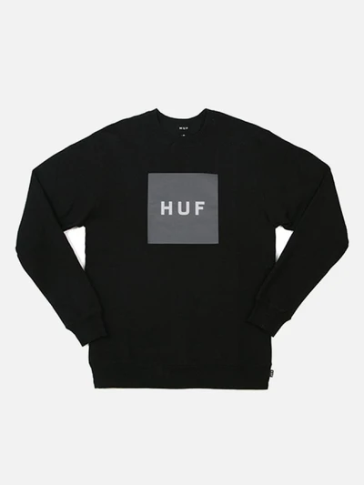 BOX LOGO CREWNECK FLEECE-BLK
