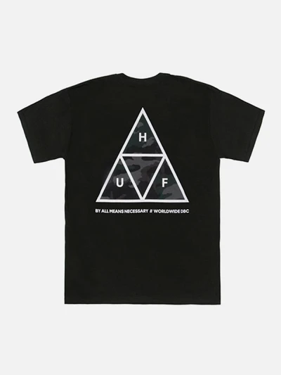MUTED MILTARY TRIPLE TRIAGNLE TEE-BLK