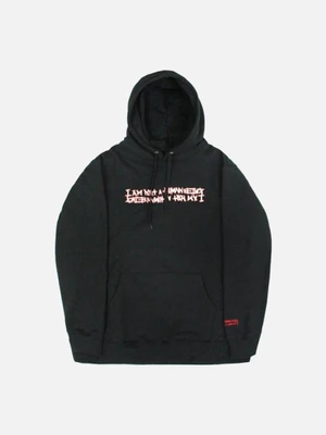 RED BASIC LOGO 2 HOODIE - BLACK