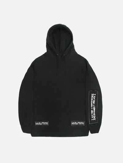 PATCHED BASIC LOGO HOODIE - BLACK