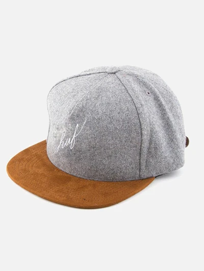 WOOL SCRIPT STRAPBACK-GRY