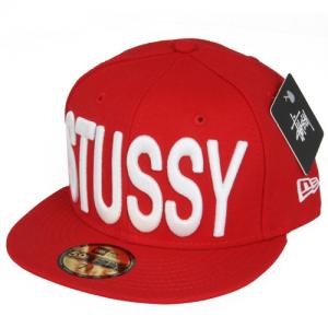 BIG STUSSY NEW ERA CAP-RED