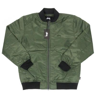 FLIGHT SATIN BOMBER JACKET-OLIVE
