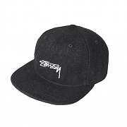SMOOTH STOCK MELTON WOOL CAP-BLACK