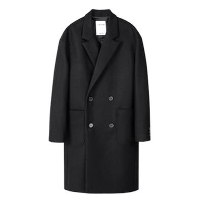 GENTLEMAN SHOULDER DROP COAT awa065 - BLACK