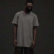 OVR16T1020-TOME.1 PIGMENT LONG LAYERED GRAY LONG TEE
