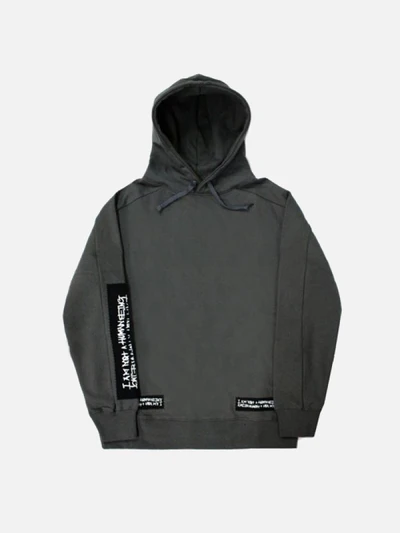 PATCHED BASIC LOGO HOODIE - CHARCOAL