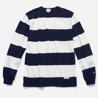FW L/S STRIPE T-SHIRTS-WHT/NVY
