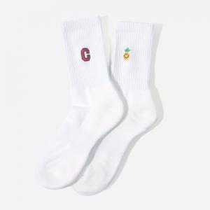 FW PINEAPPLE SMILE SOCKS-IVORY