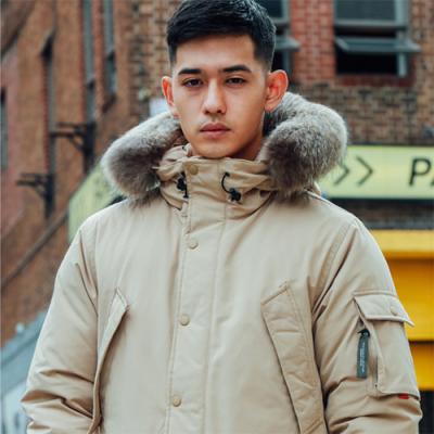 FW 덕 다운 울버린 파카-BEIGE