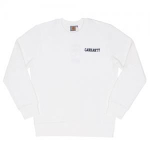 (I022070)COLLEGE SCRIPT SWEATSHIRT-WHT