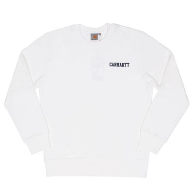 (I022070)COLLEGE SCRIPT SWEATSHIRT-WHT