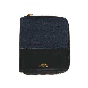 (100310093)GENTRY DENIM ZIP AROUND WALLET-BLK